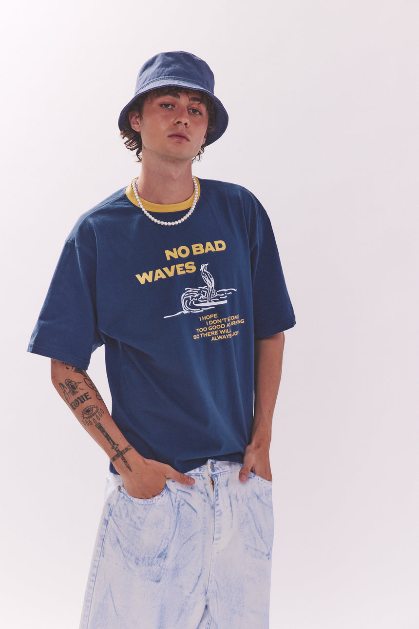 No Bad Waves Ringer Tee