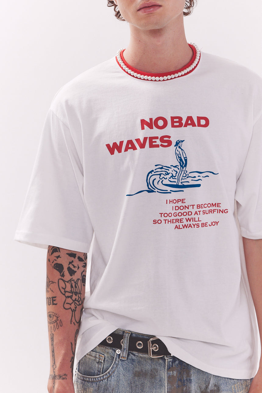 No Bad Waves Ringer Tee