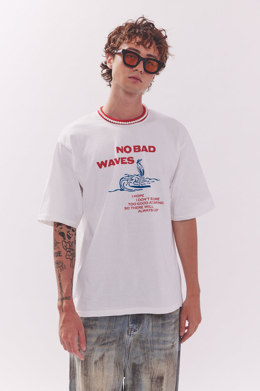 No Bad Waves Ringer Tee